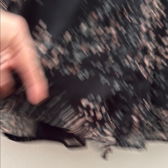 Abercrombie & Fitch Black Patterned Longsleeve Dress Size Small - Picture 9 of 11